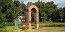 A small memorial park in Calumet, Michigan where the Italian Hall once stood is for the 74 people killed in a stampede on Dec. 24, 1913.