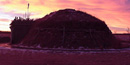Earthlodge at sunrise