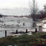 springtime melts cause flooding of Knife River in Washburn, ND