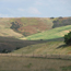 Rolling hills from Nez Perce visitor's center at dusk
