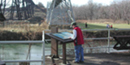 Interpretive wayside in the Ohio & Erie Canal Reservation.