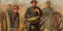 General Franz Sigel commands cannons at Pea Ridge