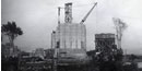 Building the monument 8 courses high (August 8, 1913).
