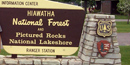 Pictured Rocks National Lakeshore and the Hiawatha National Forest share a visitor center at 400 E. Munising Ave. in Munising, Michigan. Pictured Rocks National Lakeshore and the Hiawatha National Forest share a visitor center at 400 E. Munising Ave. in Munising, Michigan.