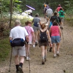 Photo of a hiking group by Denny Reiser.
