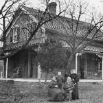 NPS historic photo of the John Gilson Farm on Oak Hill Road.