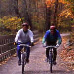 Photo of cyclists on the Towpath Trail by Tom Jones.