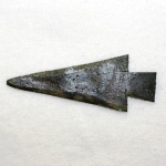 Metal trade point arrowheads found in archeological excavations.