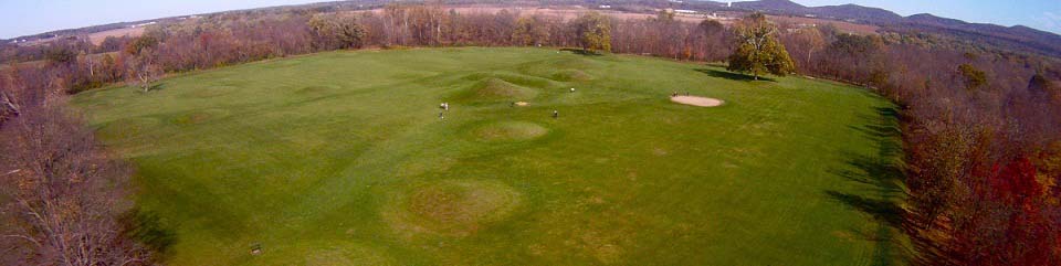 Aerial photo of Mound City Group - Photo courtesy of Ryan Fisher