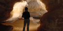 Spelunker inside of Fitton Cave Spelunker inside of Fitton Cave