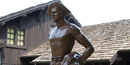 Image of Civilian Conservation Corps statue outside Happy Days Visitor Center. Image of Civilian Conservation Corps statue outside Happy Days Visitor Center.