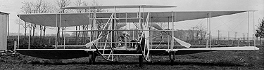 Wright brothers at Huffman Prairie in October 1910.