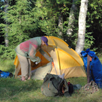 Backpacking along the North Country National Scenic Trail.