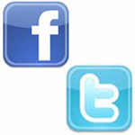 Facebook and Twitter Logos