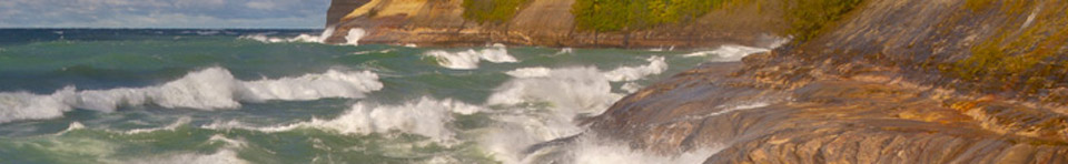 Lake Superior in a stormy mood. Photo copyright Craig Blacklock