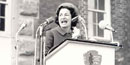 Lady Bird Johnson speaking at Fort Smith NHS dedication Lady Bird Johnson speaking at Fort Smith NHS dedication