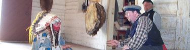 Living History rangers in trade session
