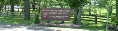 Main Sign to George Washington Carver National Monument