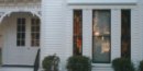 Flashed glass in the Truman home's living room windows. Credit: National Park Service Flashed glass in the Truman home's living room windows. Credit: National Park Service