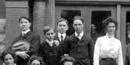Independence High School Senior Class photo, 1901. HST in center. Credit: Truman Library Independence High School Senior Class photo, 1901. HST in center. Credit: Truman Library