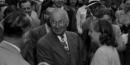 Truman in crowd at railroad station. Credit: Truman Library Truman in crowd at railroad station. Credit: Truman Library