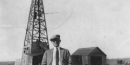 Truman in front of an oil well. Credit: Truman Library Truman in front of an oil well. Credit: Truman Library