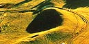 An esker winds through the landscape. An esker winds through the landscape.