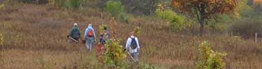 Volunteers head out to construct new trail in Dane County.