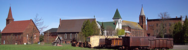 Churches in God's Little Acre mark the transition between Calumet & Hecla's mining operations and downtown Calumet.
