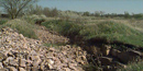 A quarry site with quartzite rubble pile A quarry site with quartzite rubble pile