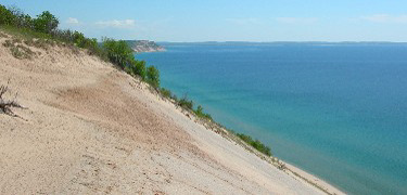 Bluffs along Lake Michigan