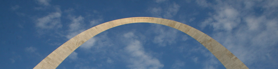 Looking up at the Gateway Arch