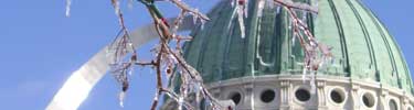 Icy Old Courthouse and Arch