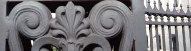 Part of iron fence around Old Courthouse