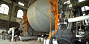 The Nordberg Steam Hoist, the largest steam hoist in the world, once lowered miners 9,260 feet down into the shafts of the Quincy Mine. The Nordberg Steam Hoist, the largest steam hoist in the world, once lowered miners 9,260 feet down into the shafts of the Quincy Mine.