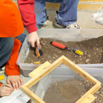 Youth learning about archeology.