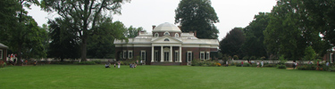 view of Monticello from garden-side