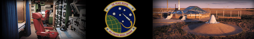 Underground Delta-01 LCC, 44th Missile Wing/66th Strategic Missile Wing logos, topside view of Delta-09 LF