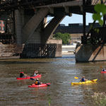 Kayakers on the water