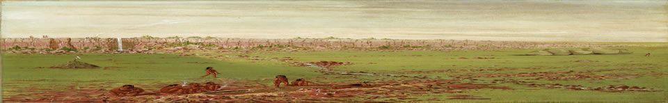 Artist George Catlin recorded the quarrying activity at the pipestone quarries in 1836