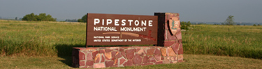 Pipestone National Monument Entrance Sign