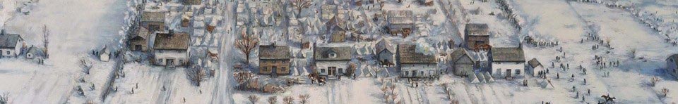 Painting of Frenchtown settlement