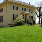 Visitors entering the Taft birthplace.