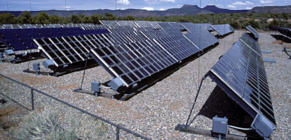 The solar array at Natural Bridges