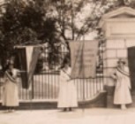 July, 1917: Left to right: Miss Hazel Hunkins Hallinan, Mrs. John Winters Brannan, and Miss Anne Martin