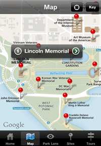 National Mall and Memorial Parks App Maps 
