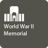 World War II in white on grey background