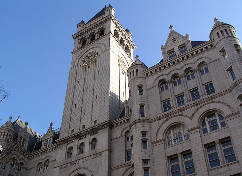 Exterior view of the Old Post Office Tower