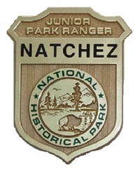 Junior ranger badge for Natchez National Historical Park