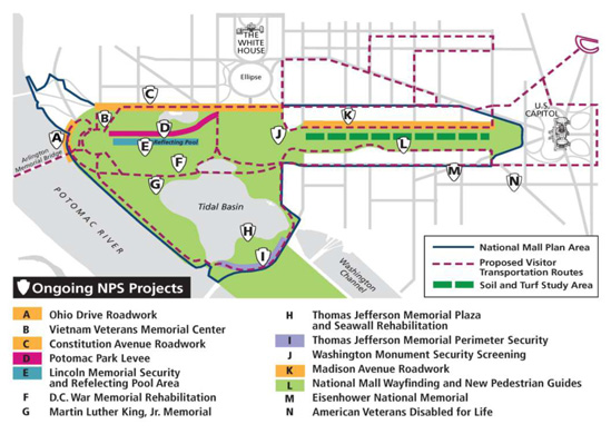 Click to download pdf of Ongoing NPS Projects map